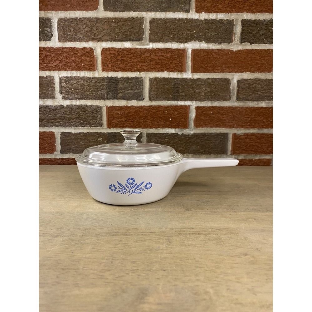 Vintage Corning Ware Blue Cornflower 1 Pint Saucepan with Lid P-81-B
